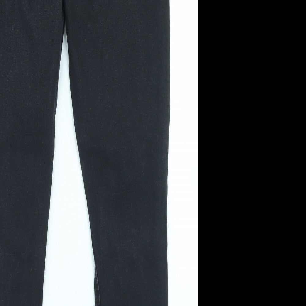 Denim Co Womens Black  Cotton Skinny Jeans Size 12 L26 in Regular Button