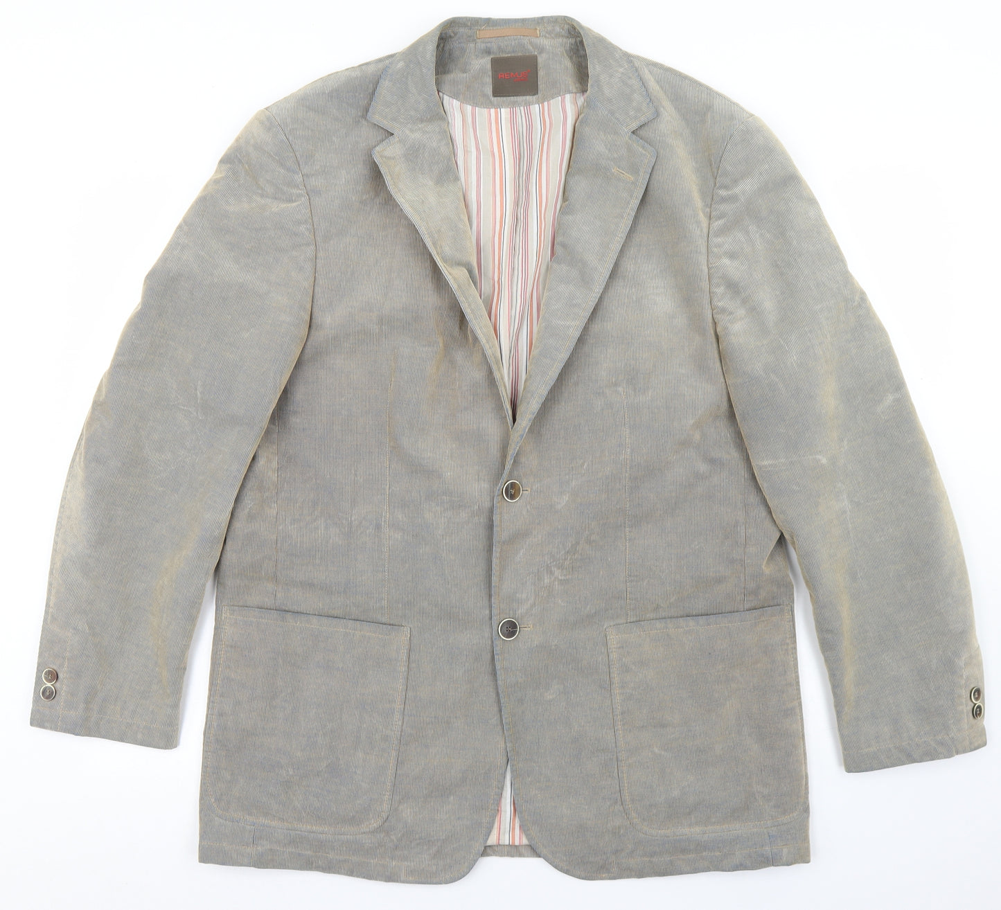 REMUS Mens Beige  Cotton Jacket Blazer Size 40