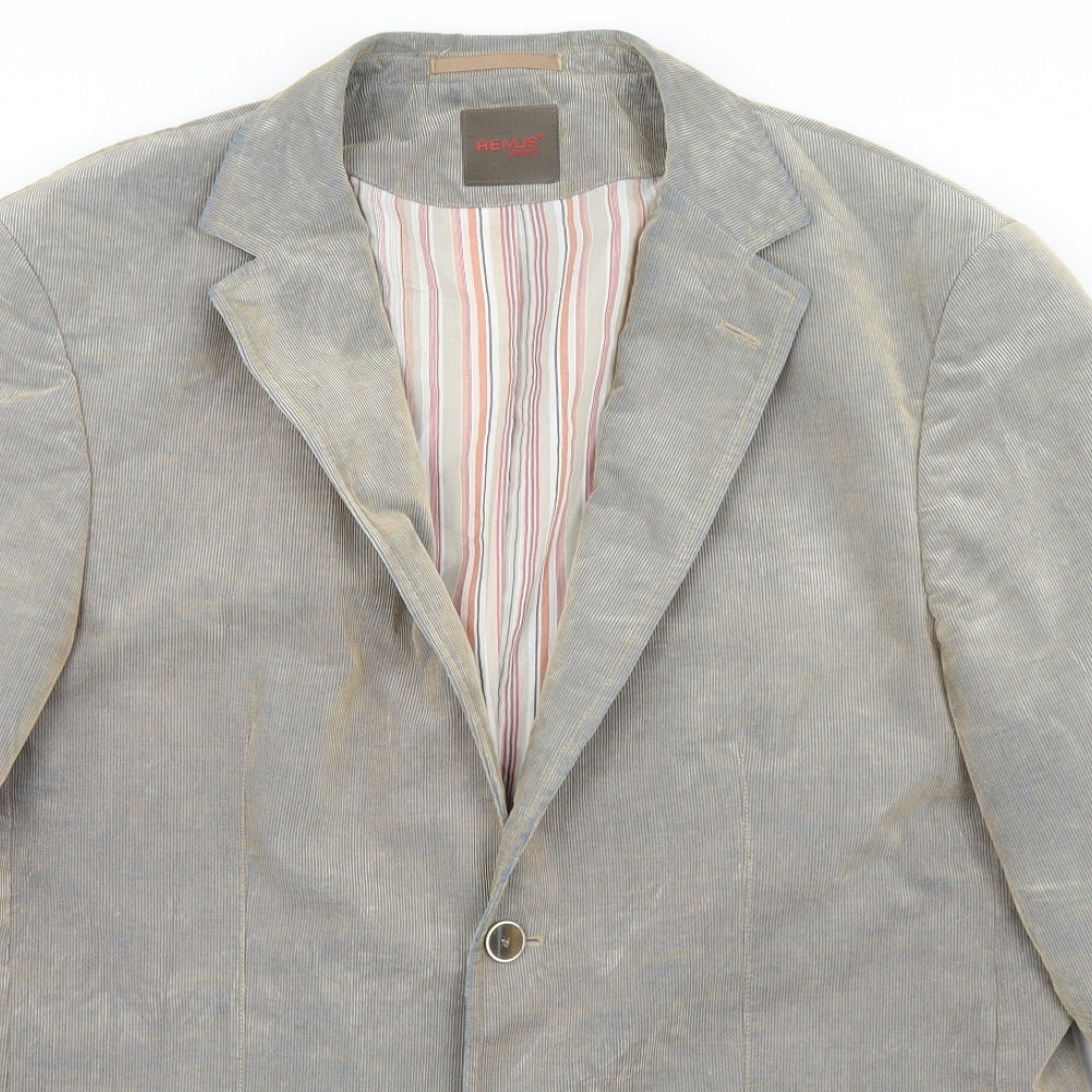 REMUS Mens Beige  Cotton Jacket Blazer Size 40