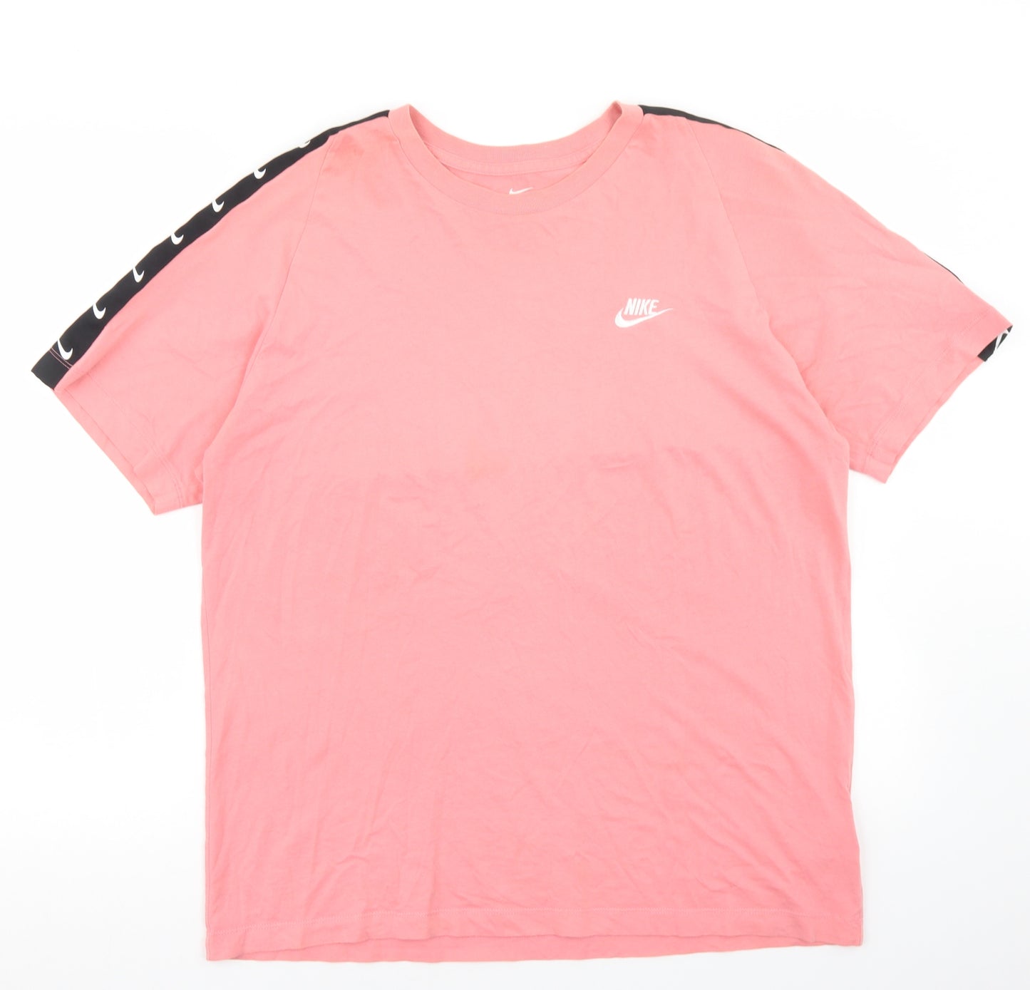 Nike Mens Pink  Cotton  T-Shirt Size L Crew Neck