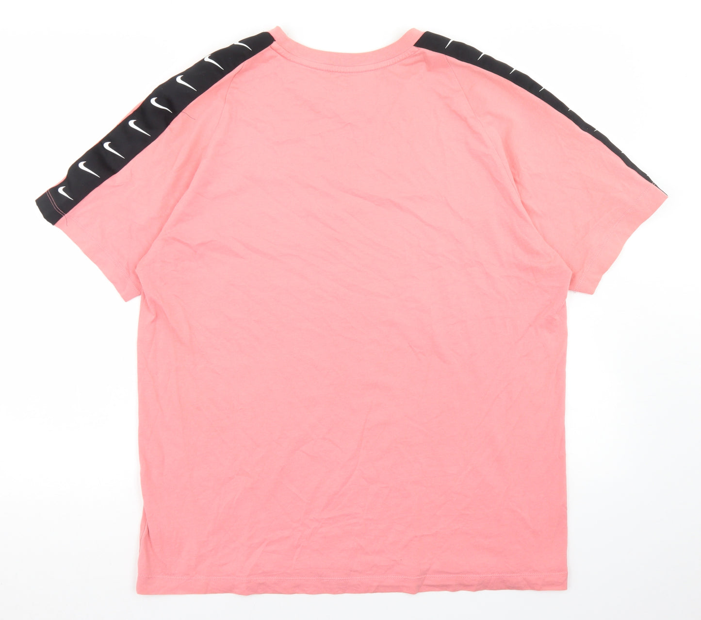 Nike Mens Pink  Cotton  T-Shirt Size L Crew Neck