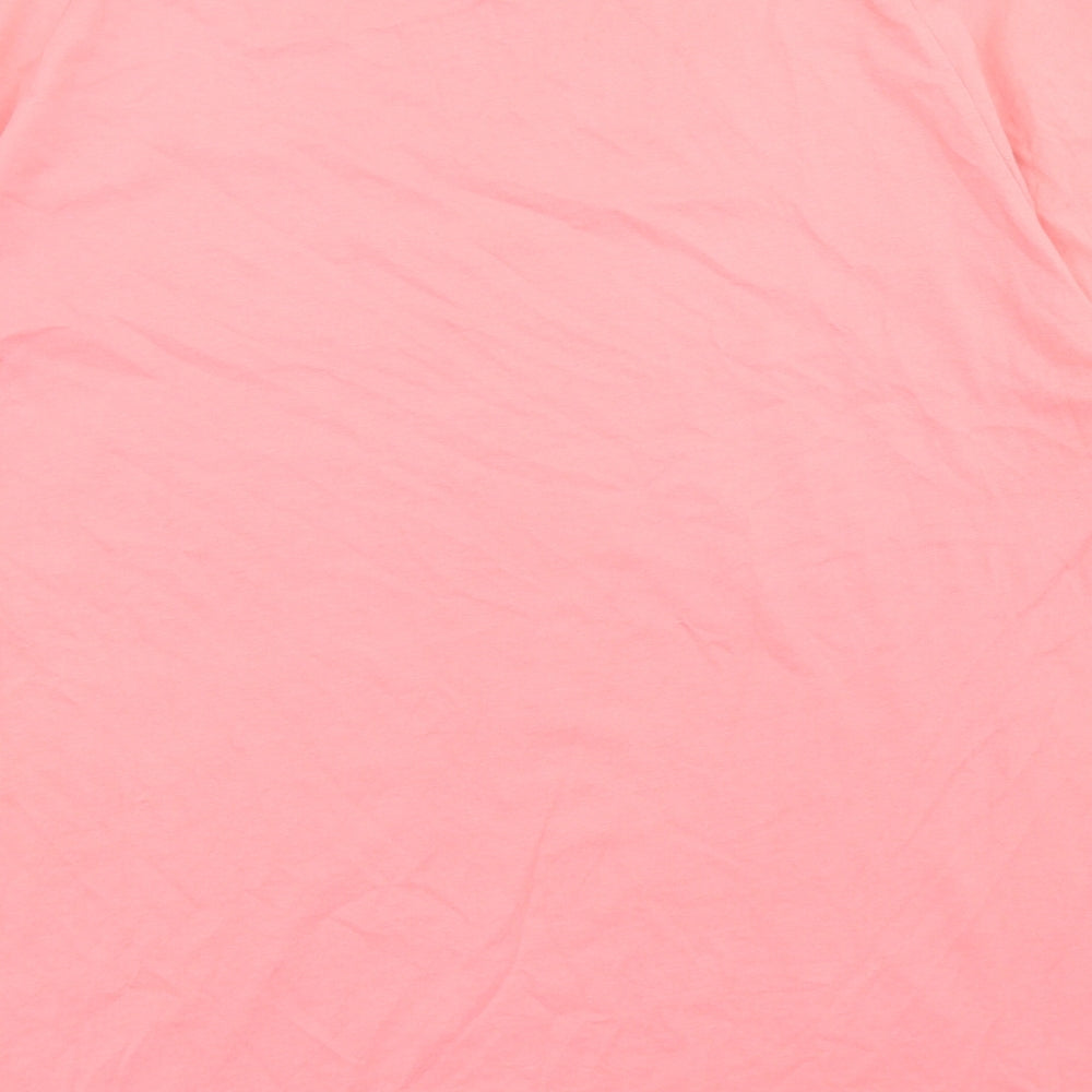 Nike Mens Pink  Cotton  T-Shirt Size L Crew Neck