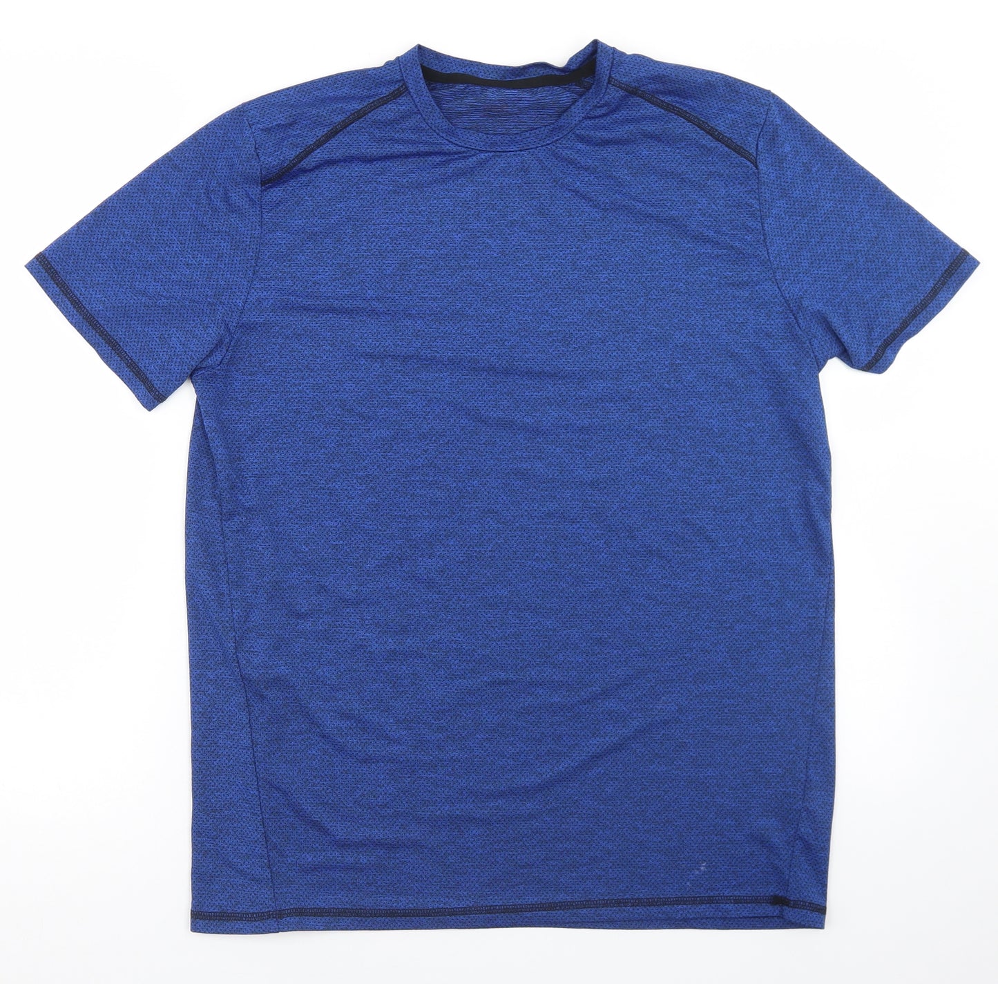 Dunnes Stores Mens Blue  Polyester Basic T-Shirt Size M Crew Neck
