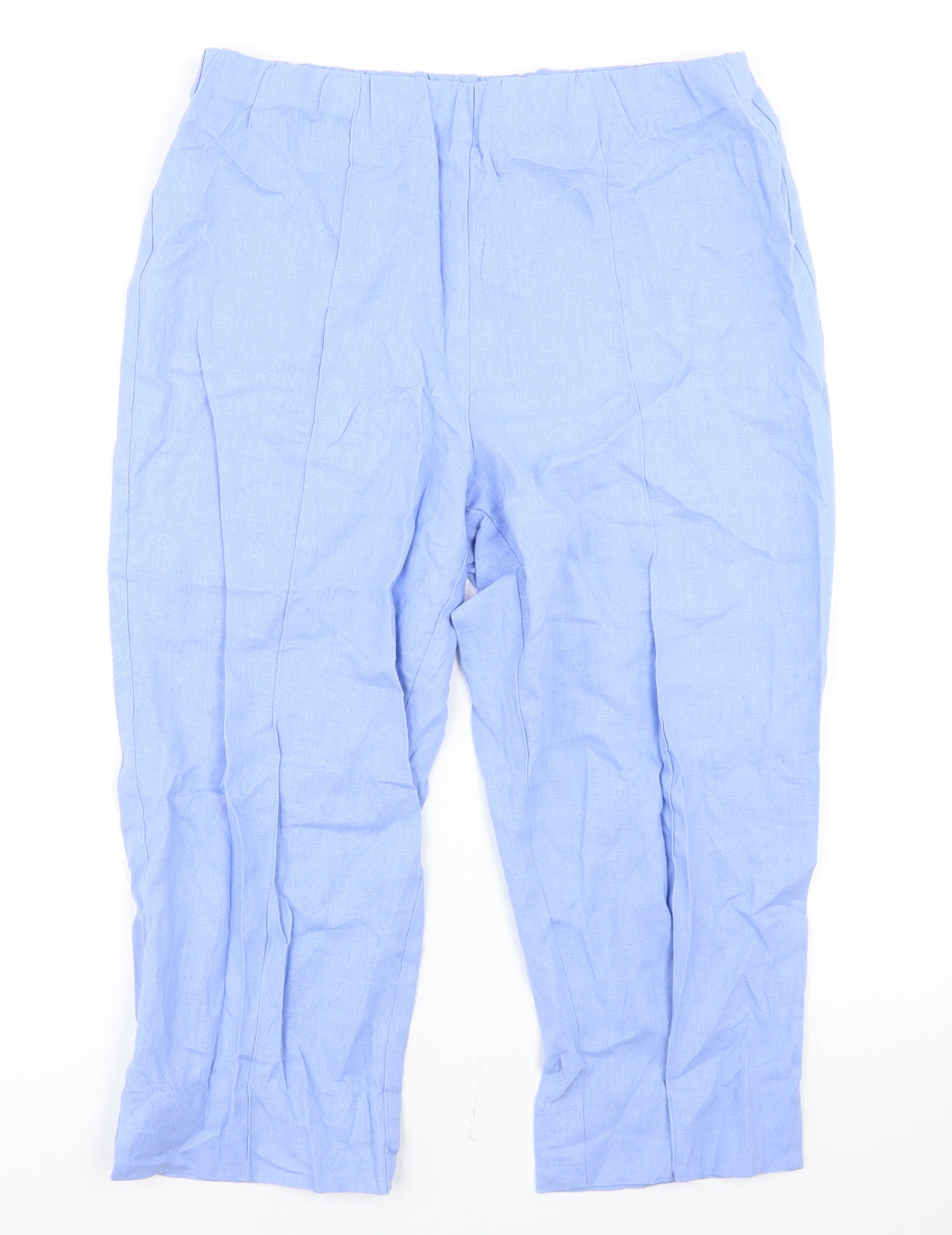 Julipa Womens Blue  Linen Skimmer Shorts Size 12 L19 in Regular