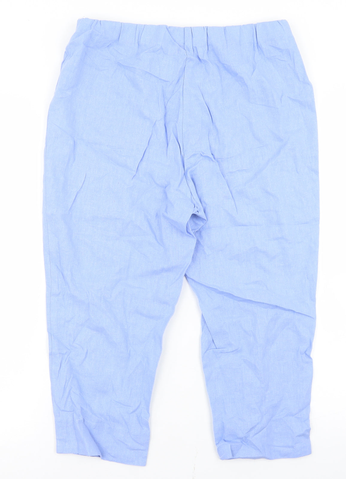 Julipa Womens Blue  Linen Skimmer Shorts Size 12 L19 in Regular