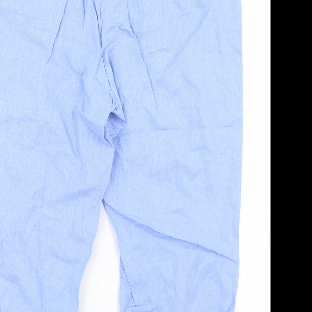 Julipa Womens Blue  Linen Skimmer Shorts Size 12 L19 in Regular
