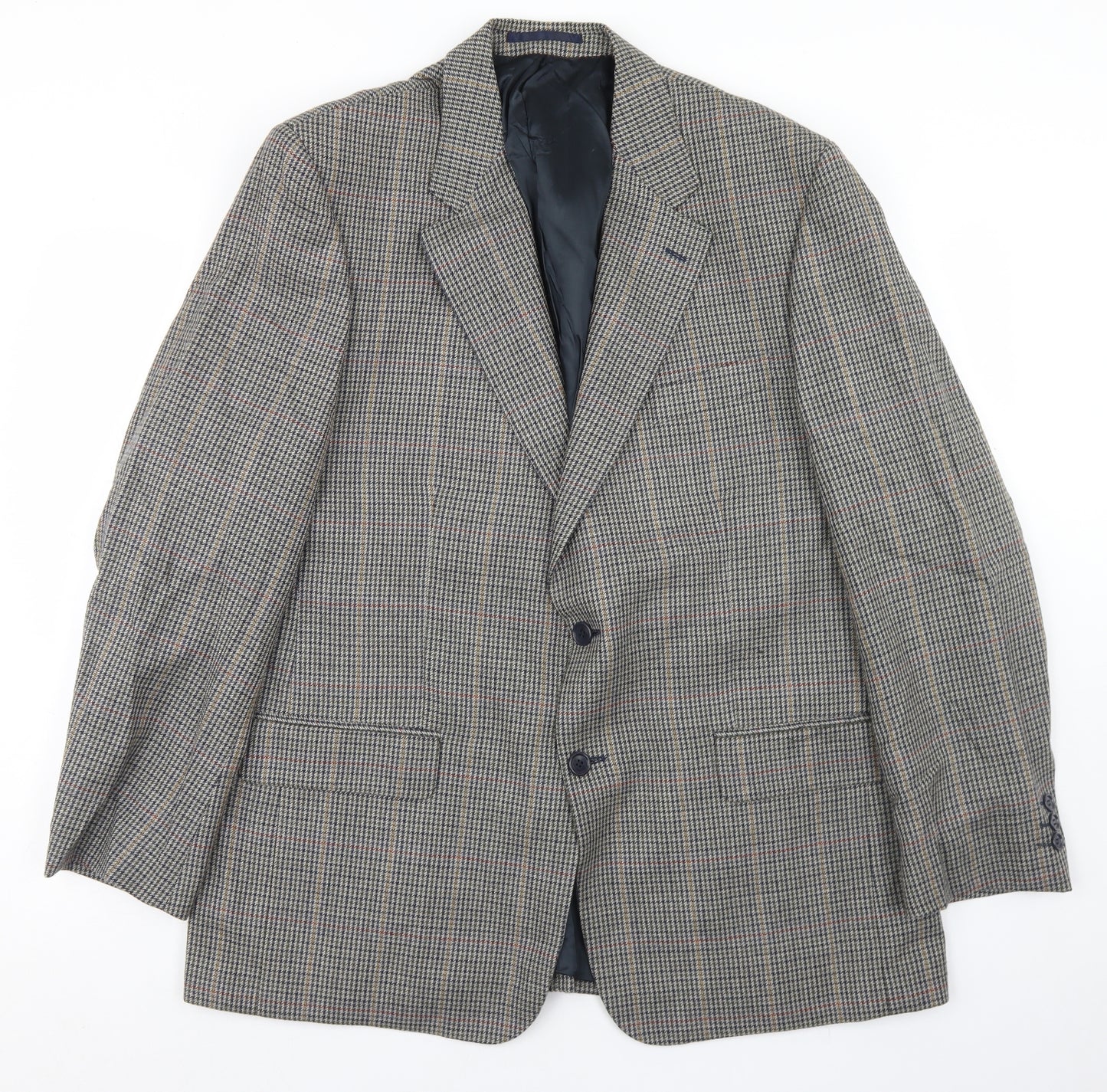 West Brook Mens Beige Houndstooth Wool Jacket Blazer Size 44