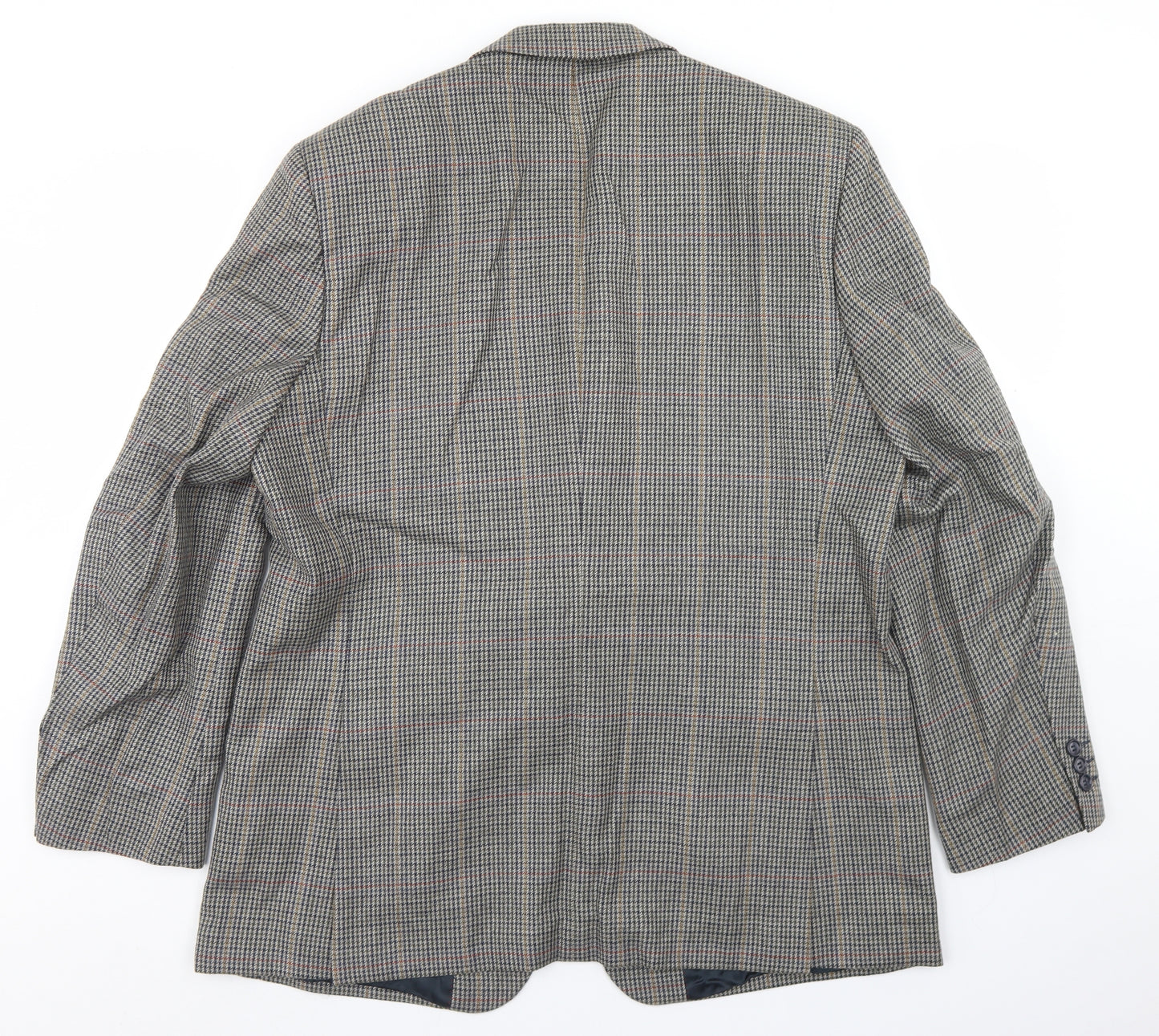 West Brook Mens Beige Houndstooth Wool Jacket Blazer Size 44