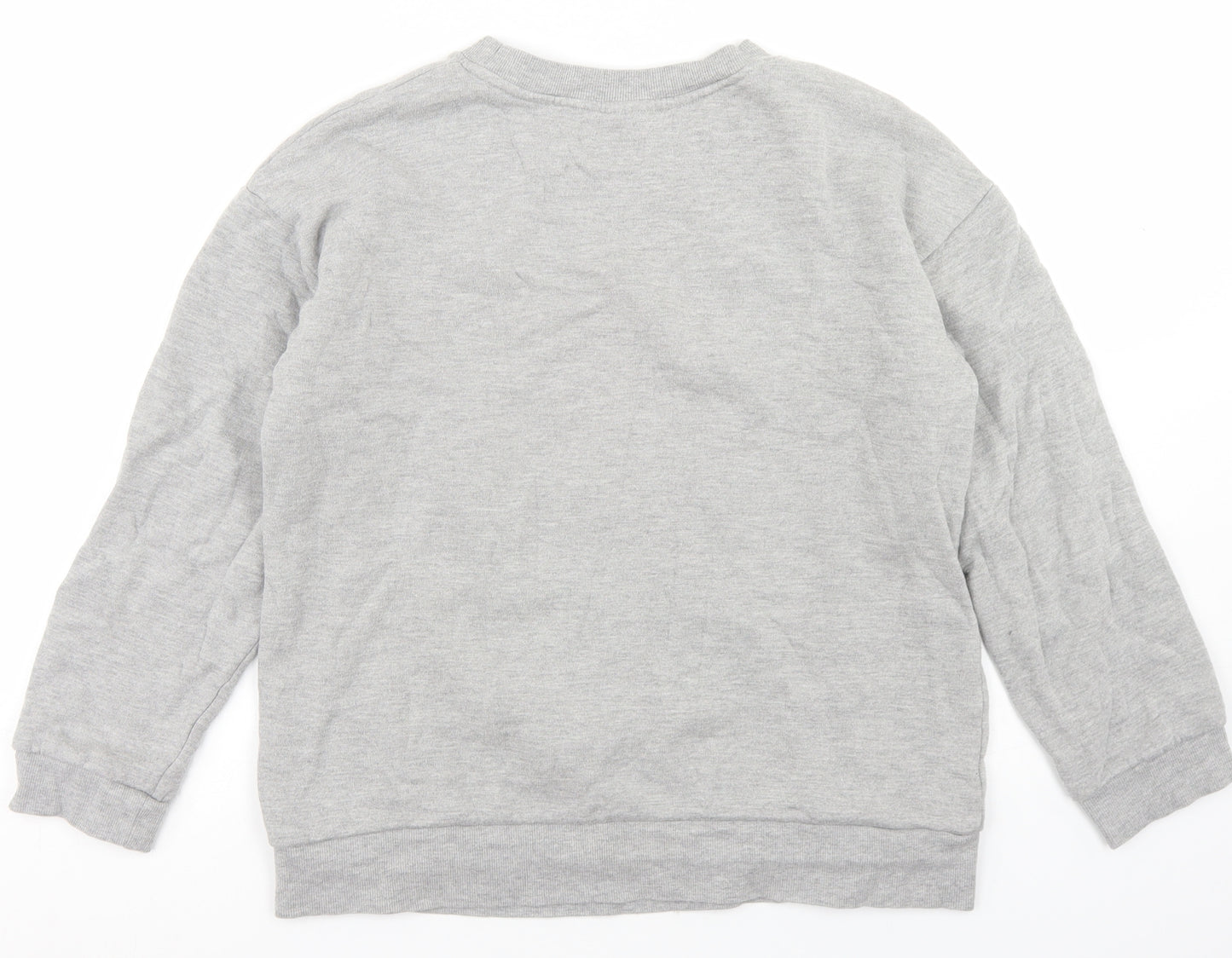 Topshop Womens Grey  Cotton Pullover Sweatshirt Size 8   - Stockholm