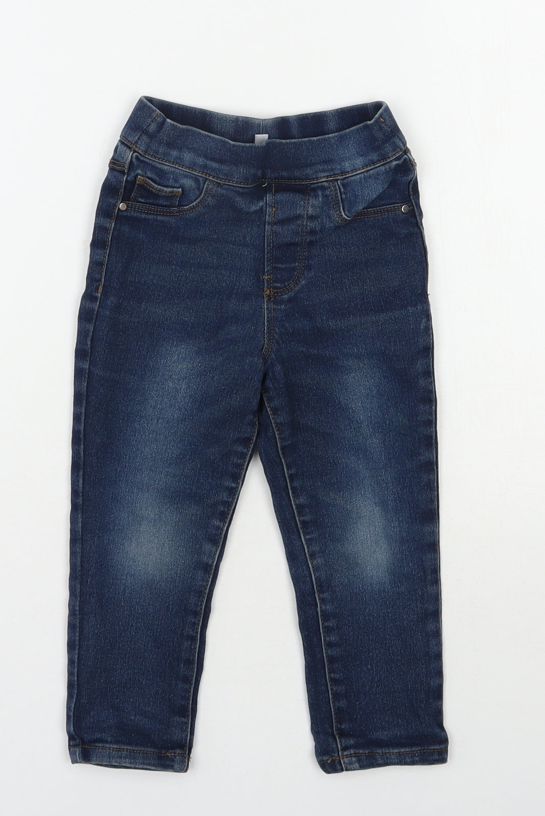 E-vie Baby Blue  Cotton Pedal Pusher Jeans Size 18-24 Months  Pullover