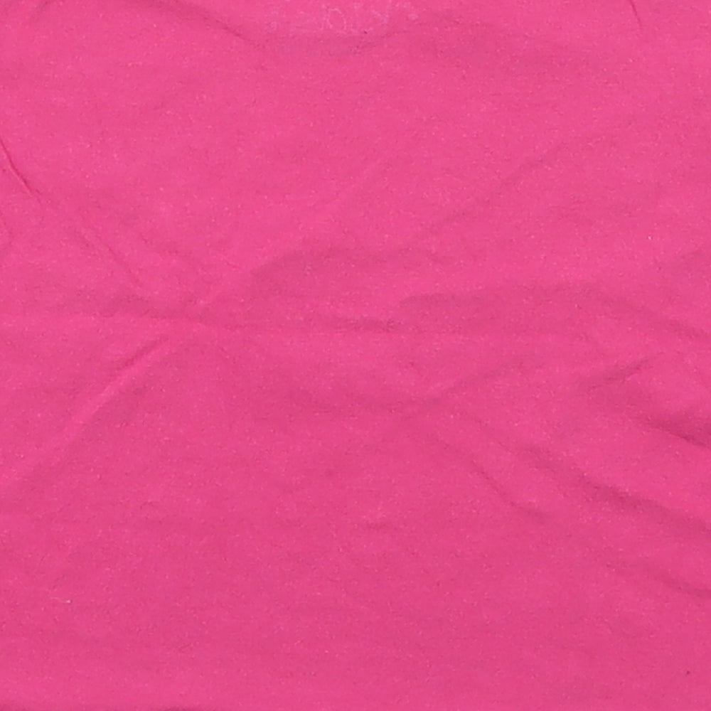 Pep & Co Girls Pink  100% Cotton Basic T-Shirt Size 18-24 Months Roll Neck Pullover