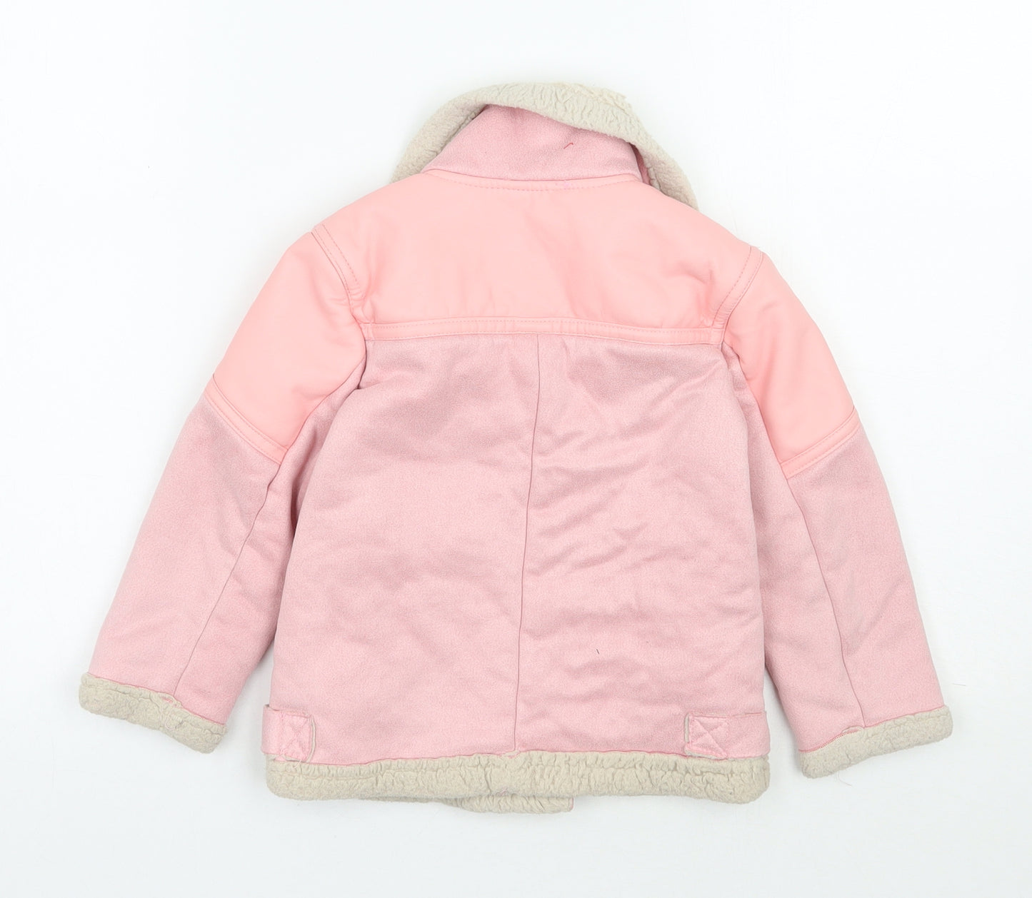 Crafted Girls Pink   Jacket Coat Size 3-4 Years  Zip