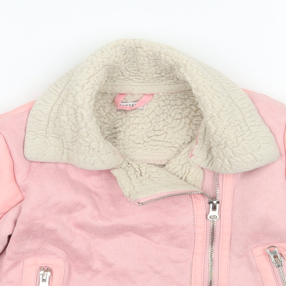 Crafted Girls Pink   Jacket Coat Size 3-4 Years  Zip