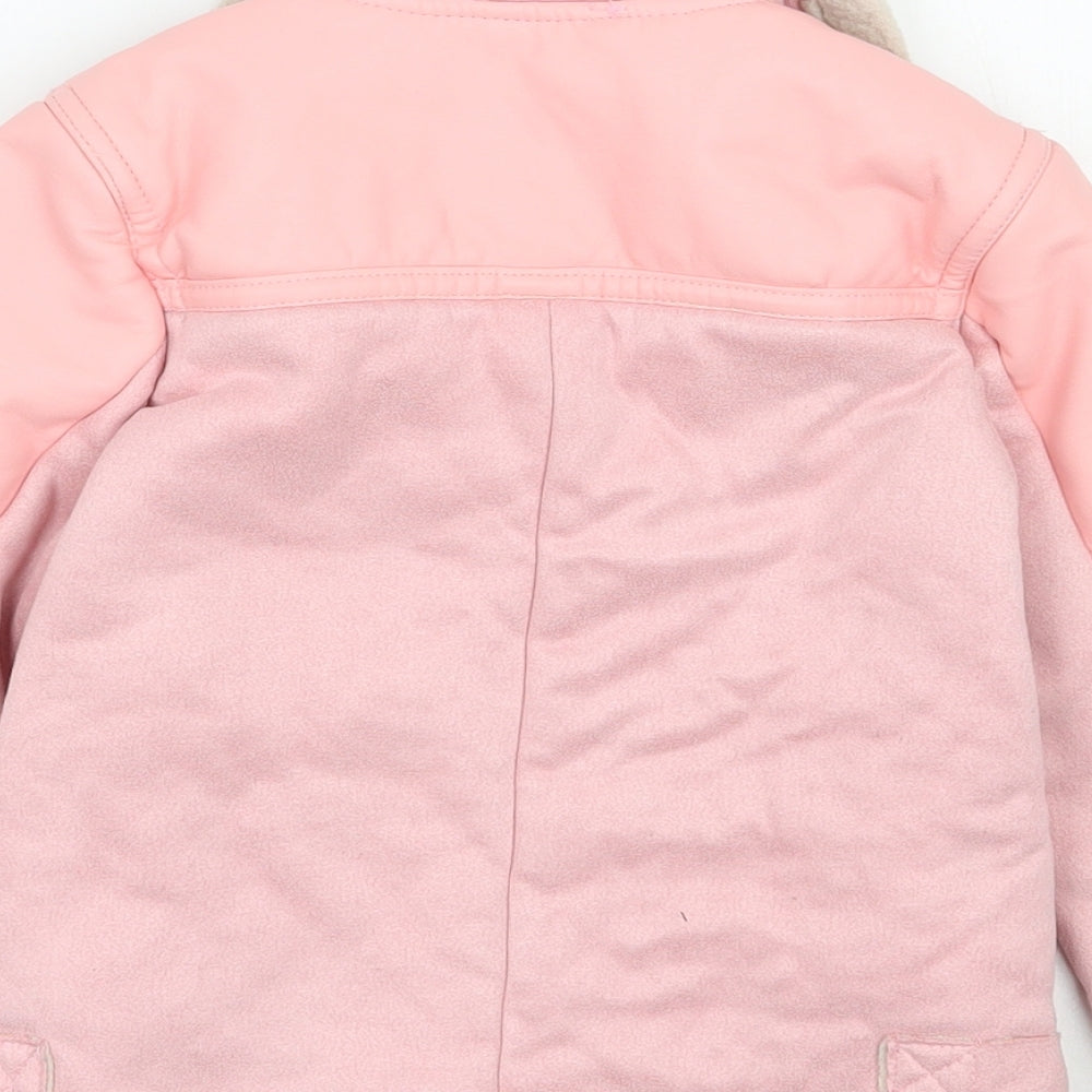 Crafted Girls Pink   Jacket Coat Size 3-4 Years  Zip