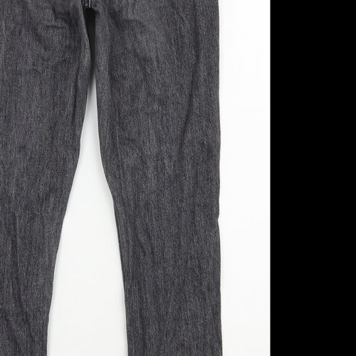 Topshop Womens Black  Cotton Mom Jeans Size 28 in L30 in Regular Zip