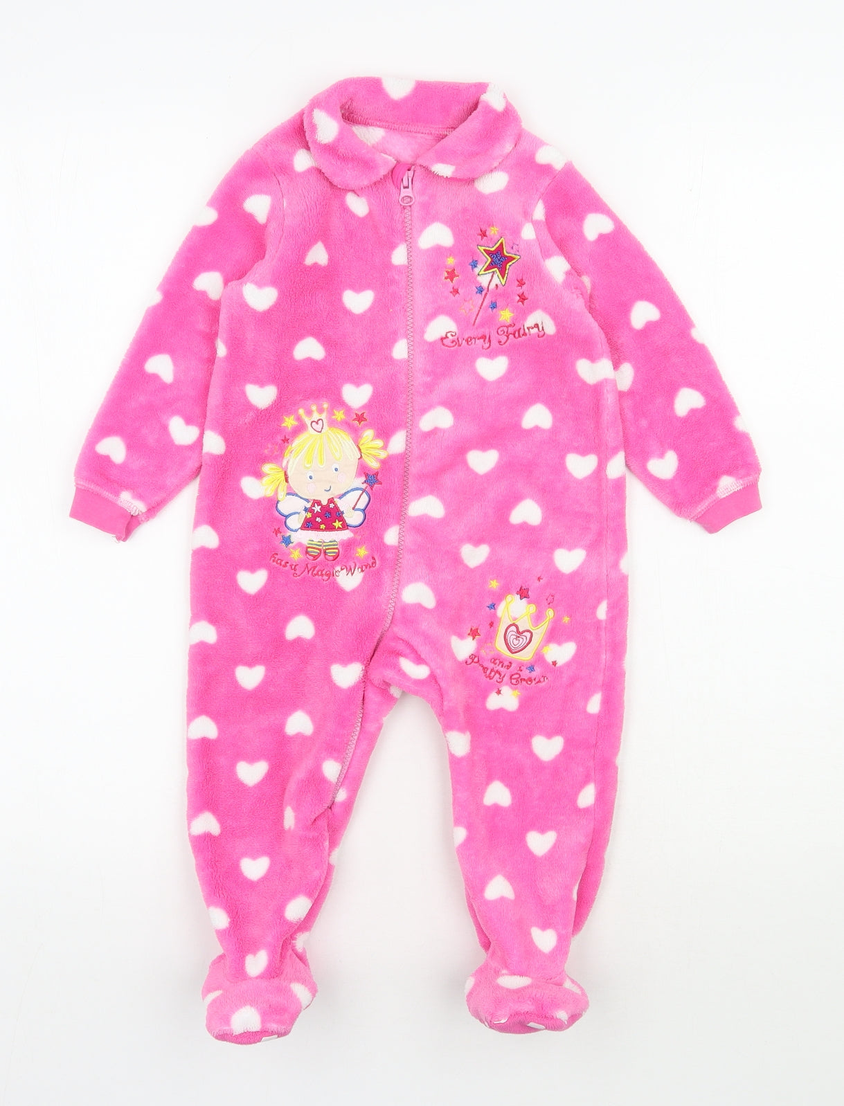 Dunnes Stores  Pink  Polyester  One Piece Size 12-18 Months  Zip