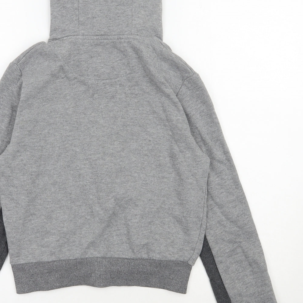 Pink Soda Womens Grey  Cotton Full Zip Hoodie Size 6  Zip