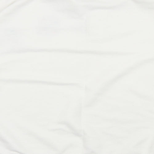 Suffle Womens White  Polyester Pullover Sweatshirt Size L  Pullover
