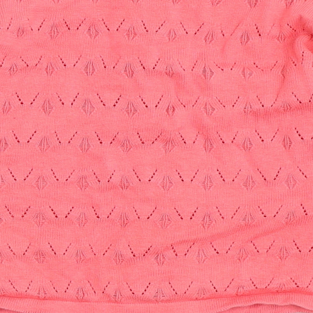 F&F Girls Pink Round Neck  100% Cotton Cardigan Jumper Size 4-5 Years  Button