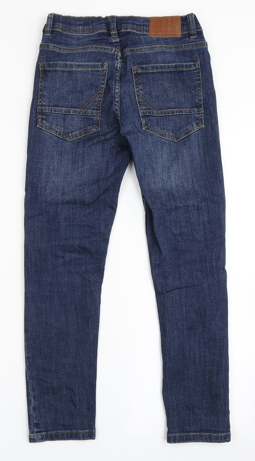 F&F Boys Blue  Cotton Skinny Jeans Size 8-9 Years  Regular Button