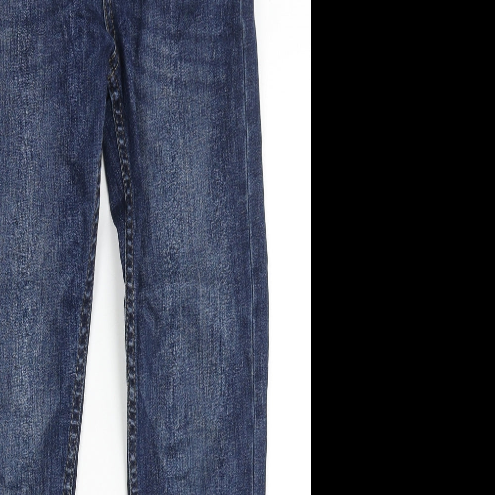 F&F Boys Blue  Cotton Skinny Jeans Size 8-9 Years  Regular Button