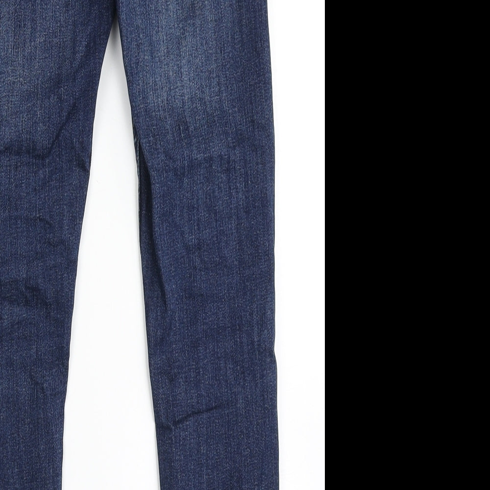 F&F Boys Blue  Cotton Skinny Jeans Size 8-9 Years  Regular Button