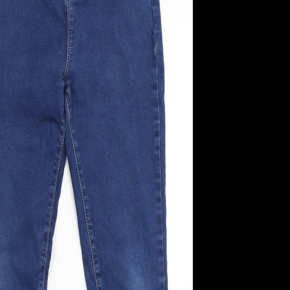 Jeff&Co Girls Blue  Cotton Skinny Jeans Size 10-11 Years  Regular Button