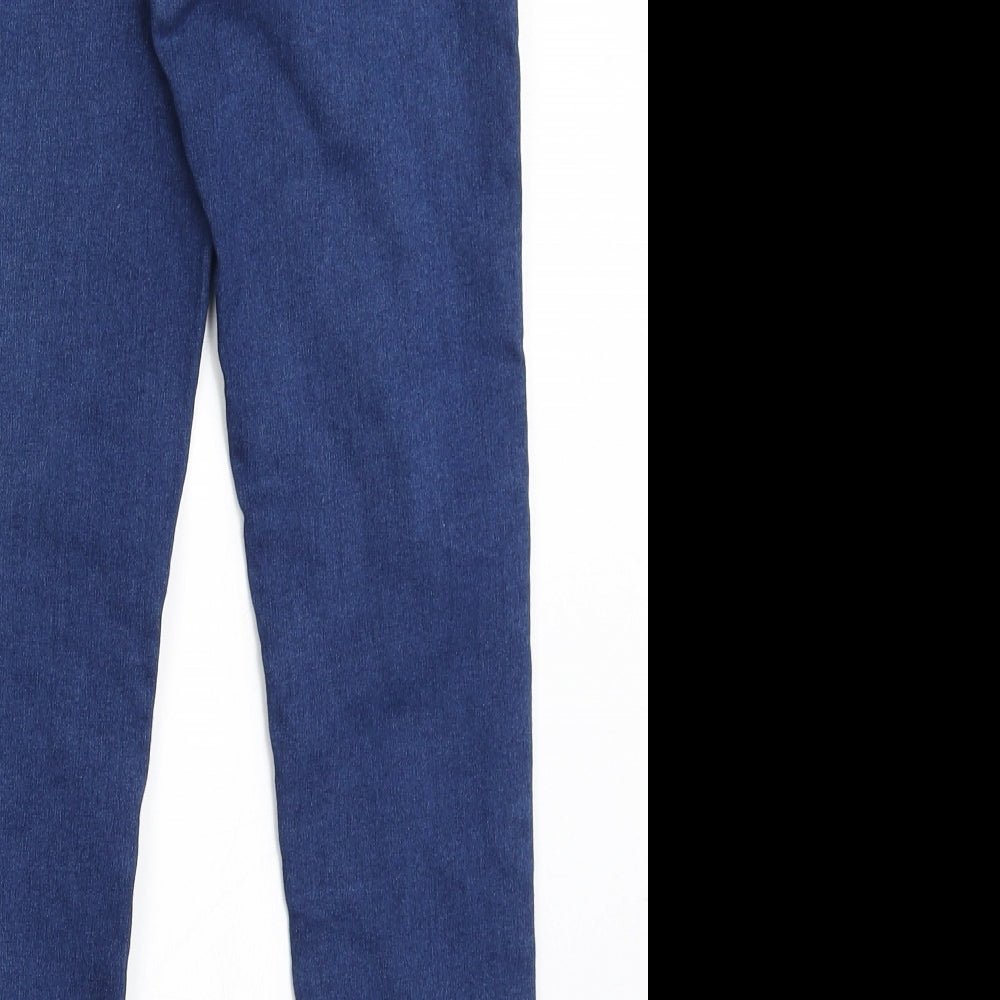 Jeff&Co Girls Blue  Cotton Skinny Jeans Size 10-11 Years  Regular Button