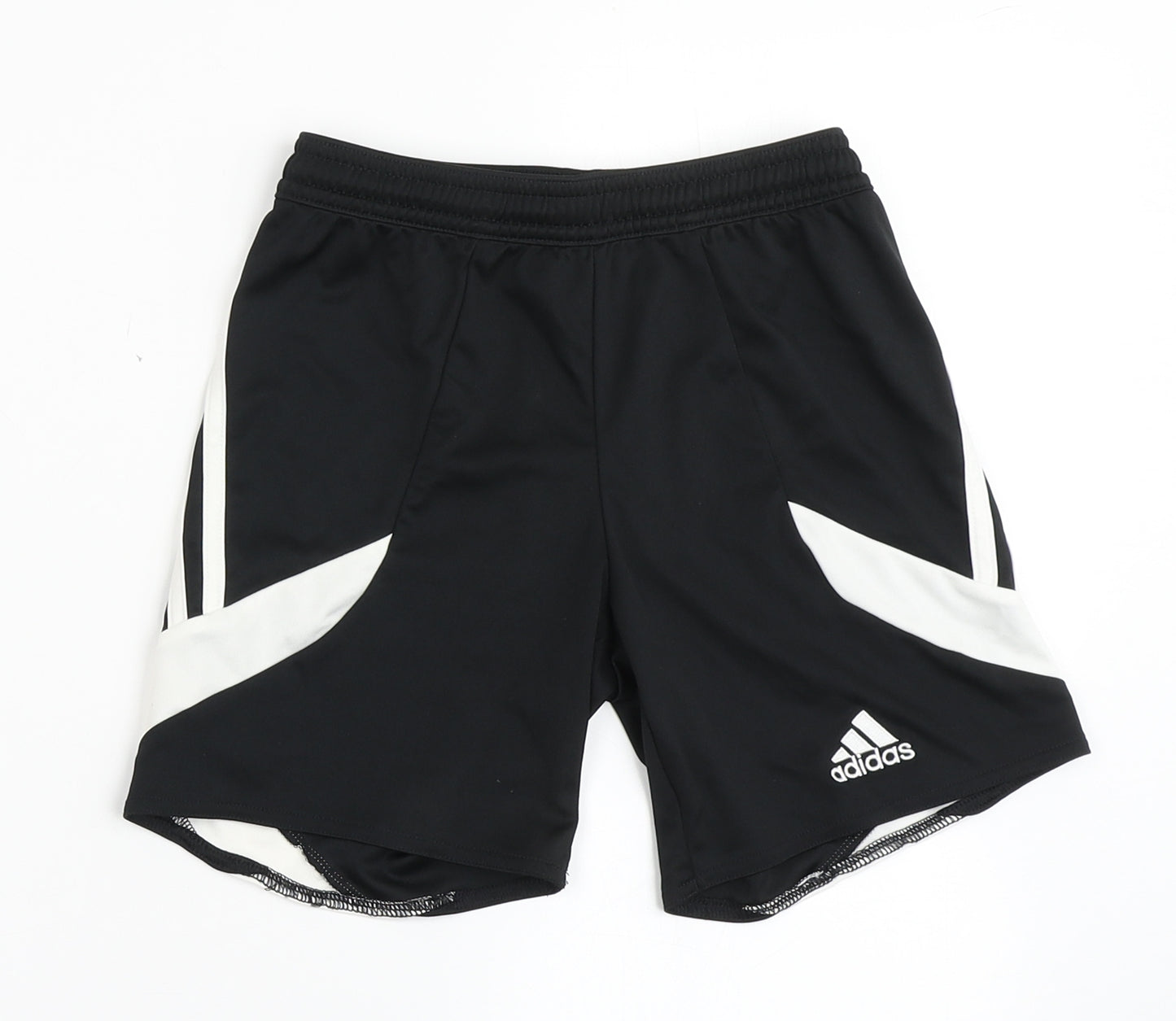 adidas Boys Black  Polyester Sweat Shorts Size S  Regular
