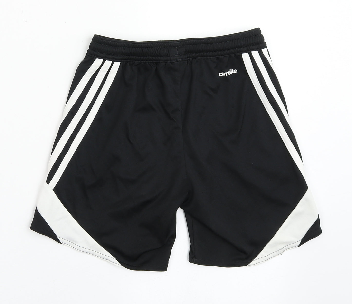 adidas Boys Black  Polyester Sweat Shorts Size S  Regular