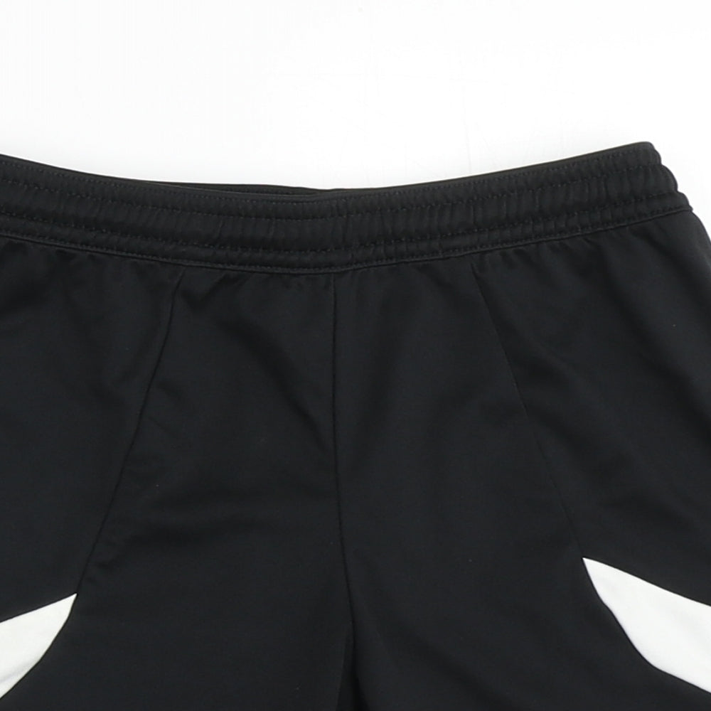 adidas Boys Black  Polyester Sweat Shorts Size S  Regular
