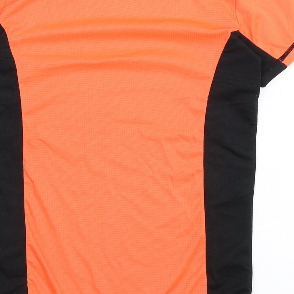 Dunnes Stores Boys Orange  Polyester Basic T-Shirt Size 7-8 Years Round Neck Pullover