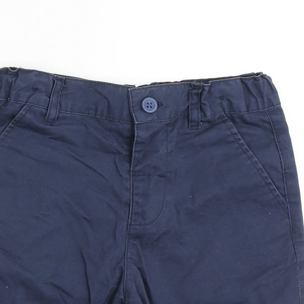 Primark Boys Blue  100% Cotton Chino Shorts Size 5-6 Years  Regular