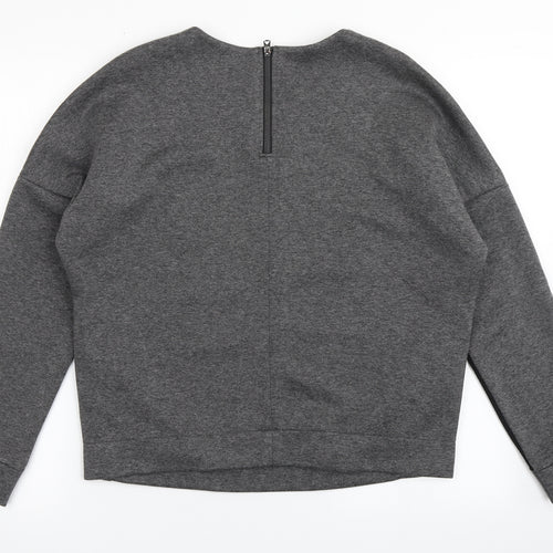 United Colors of Benetton Womens Grey  Polyester Pullover Sweatshirt Size S  Pullover
