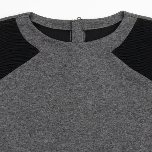 United Colors of Benetton Womens Grey  Polyester Pullover Sweatshirt Size S  Pullover