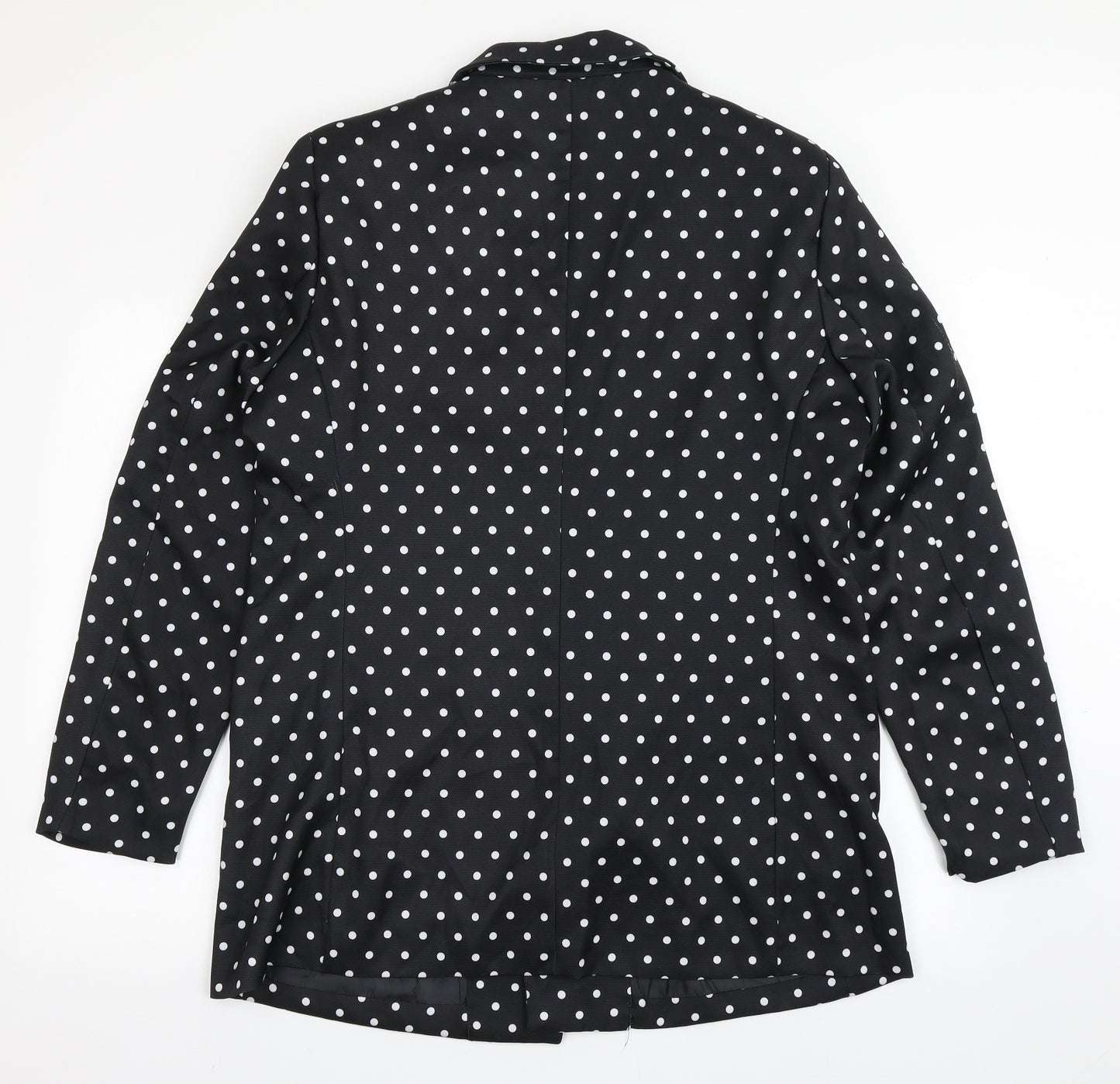 In the Style Womens Black Polka Dot Polyester Jacket Blazer Size 16