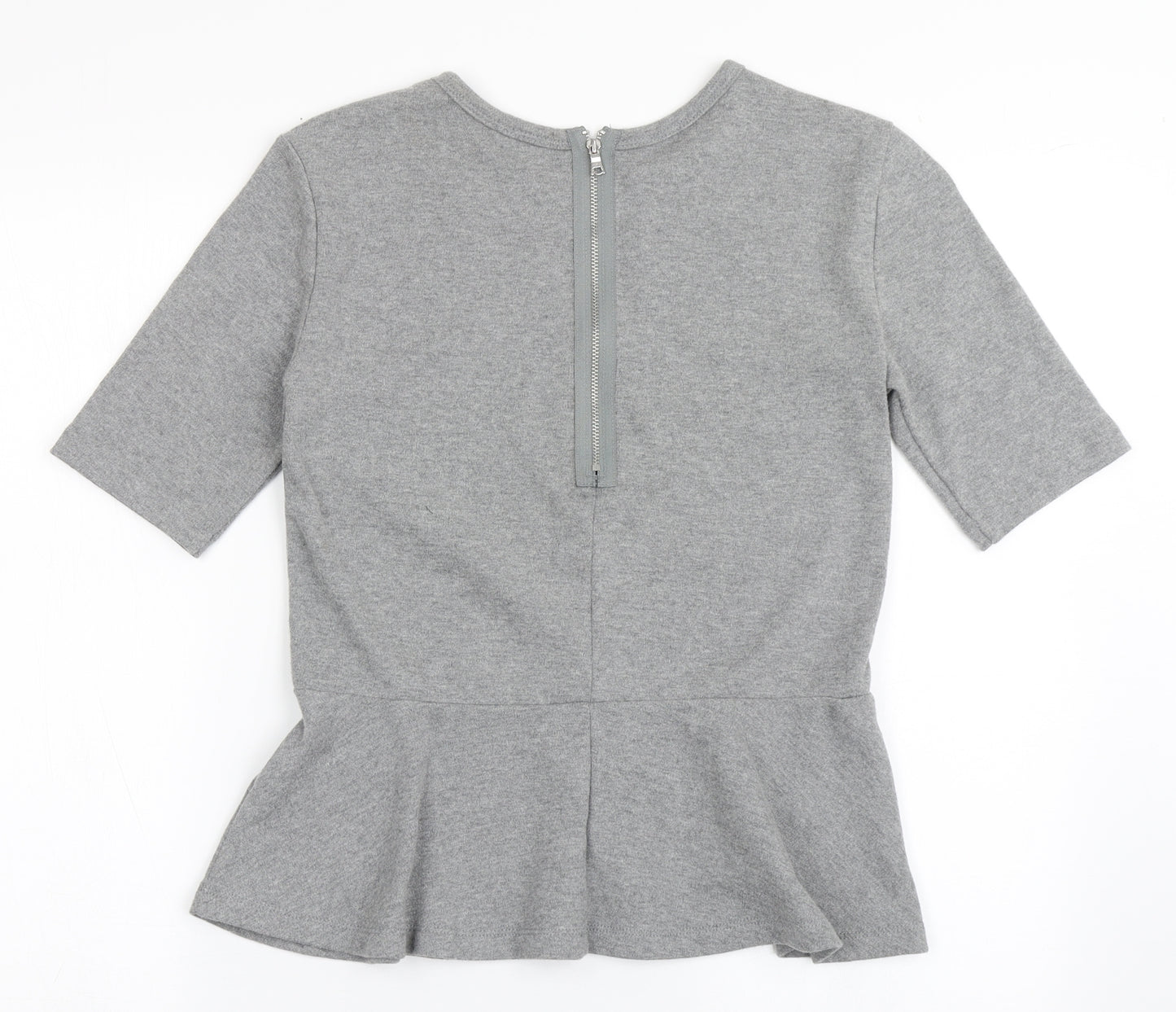 Gap Womens Grey  Polyester Basic T-Shirt Size S Round Neck
