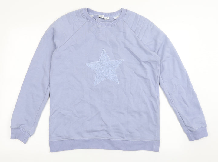 Gallery Womens Blue Pullover Sweatshirt Size XS Pullover