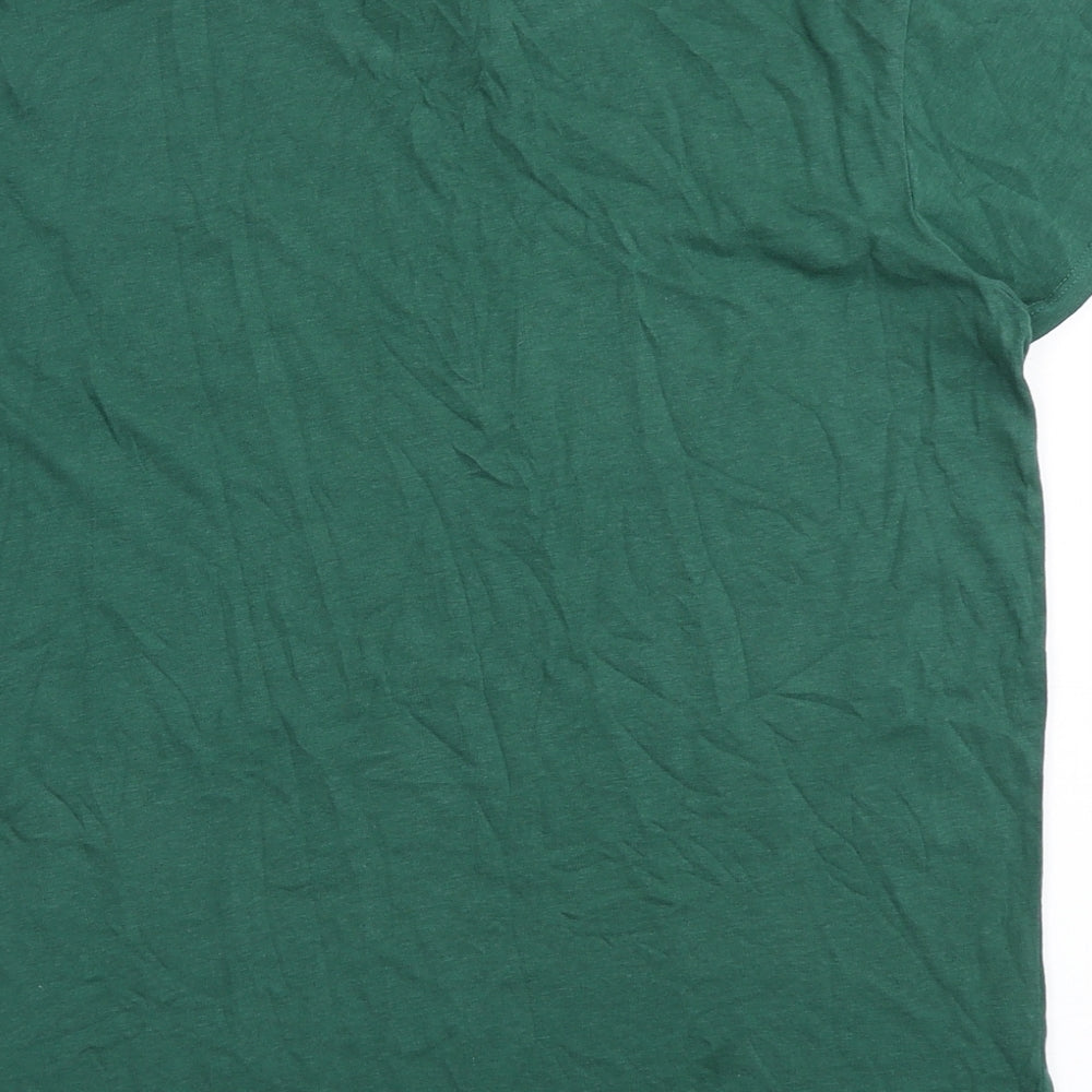 Primark Womens Green  100% Cotton Basic T-Shirt Size M Round Neck - New York