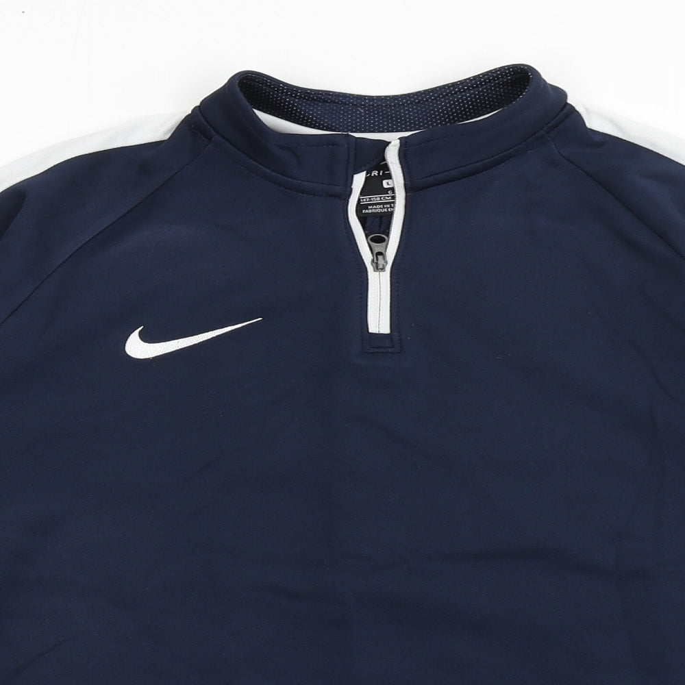 Nike Boys Blue  100% Polyester Pullover Sweatshirt Size L  Pullover