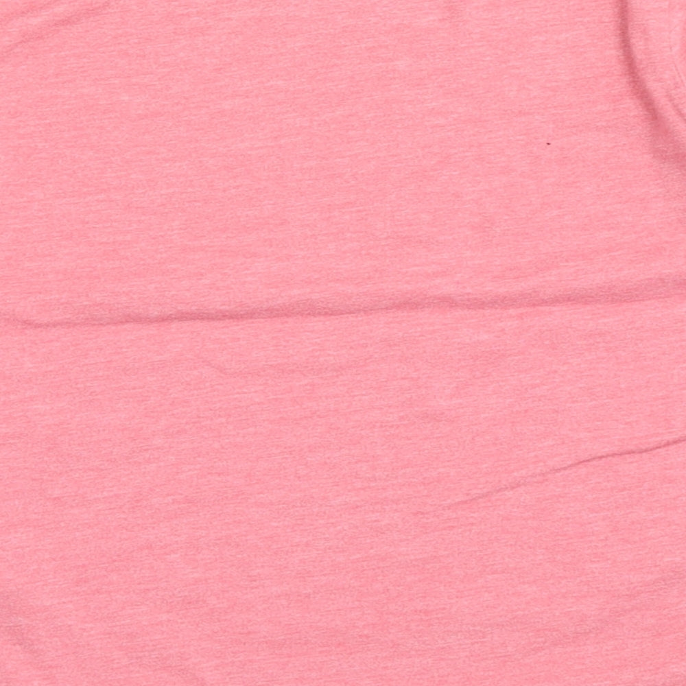 Young Dimension Girls Pink  Polyester Basic T-Shirt Size 5-6 Years Round Neck Pullover - Sparkle