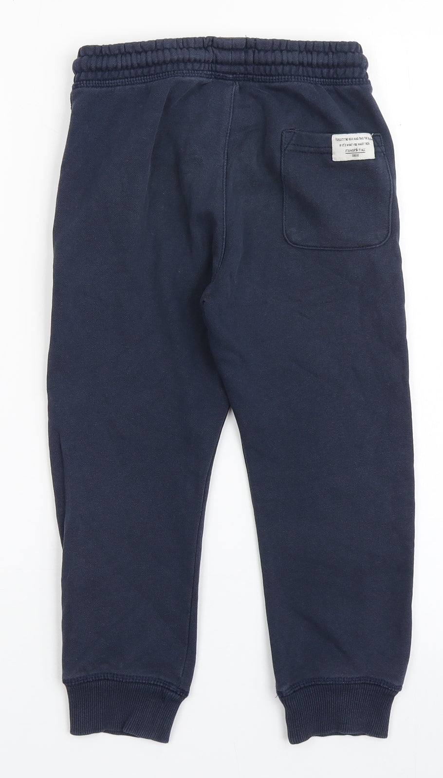 Zara Boys Blue  Cotton Jogger Trousers Size 6 Years  Regular Drawstring