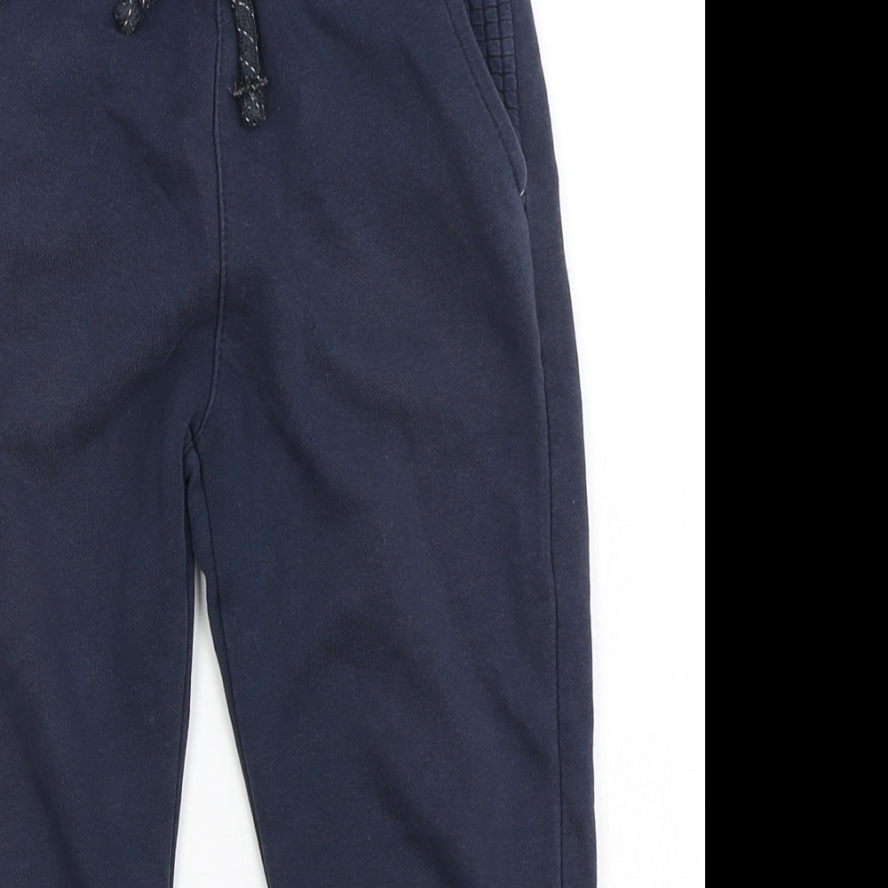 Zara Boys Blue  Cotton Jogger Trousers Size 6 Years  Regular Drawstring