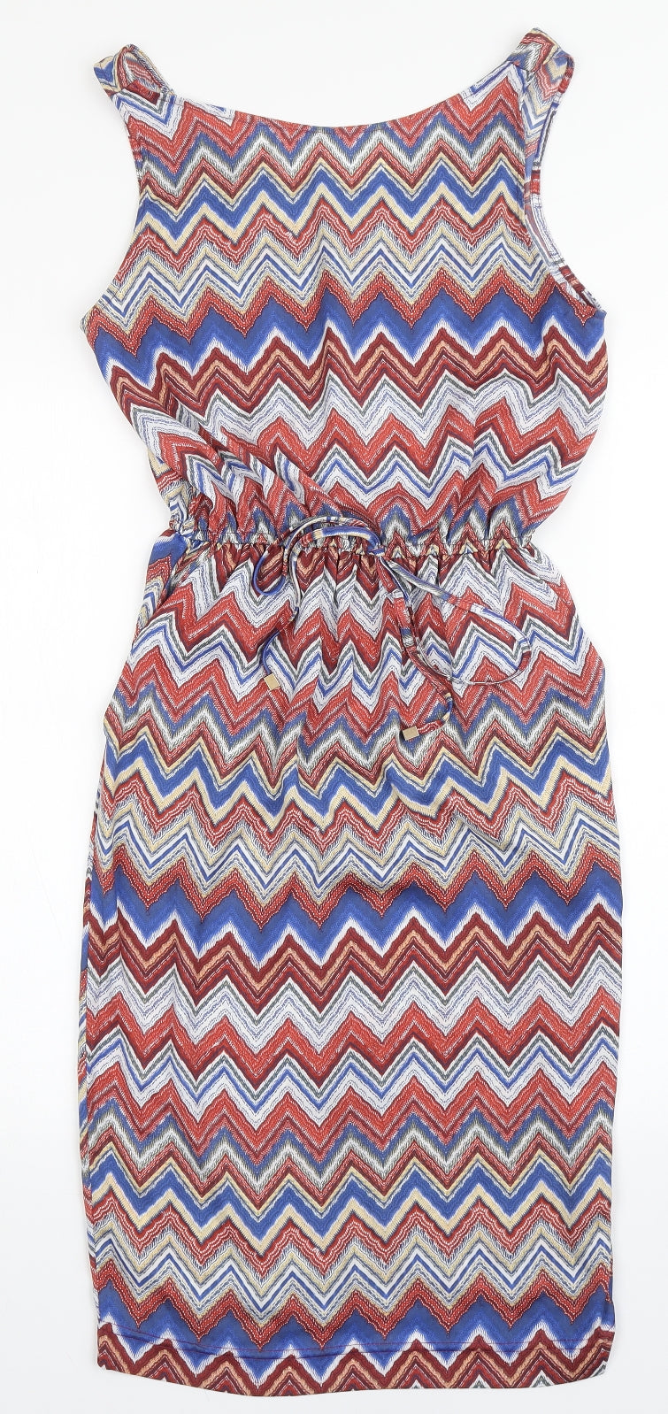 River Island Womens Multicoloured  Polyester Sheath  Size 8  Roll Neck Pullover