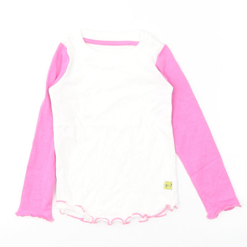 Skippy-T Girls White Camouflage Cotton Basic Casual Size 9-12 Months Round Neck Pullover