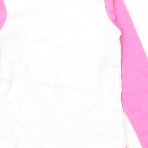 Skippy-T Girls White Camouflage Cotton Basic Casual Size 9-12 Months Round Neck Pullover