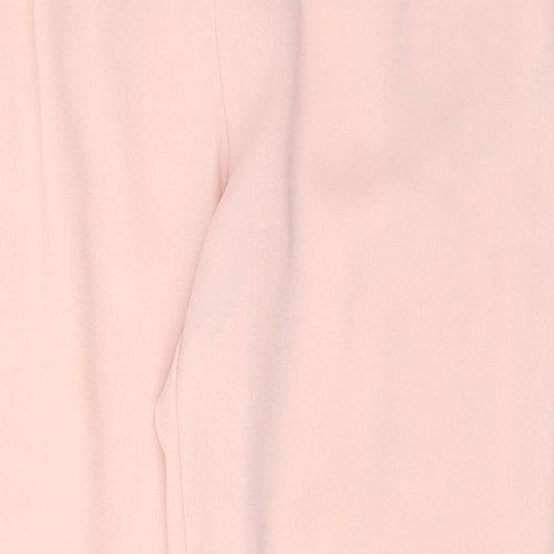 Damart Womens Pink  Polyester Trousers  Size 12 L27 in Regular Tie