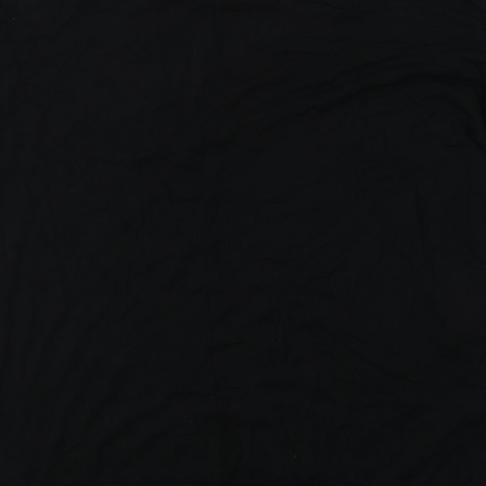 Peacocks Womens Black  Viscose Basic Blouse Size 16 Round Neck