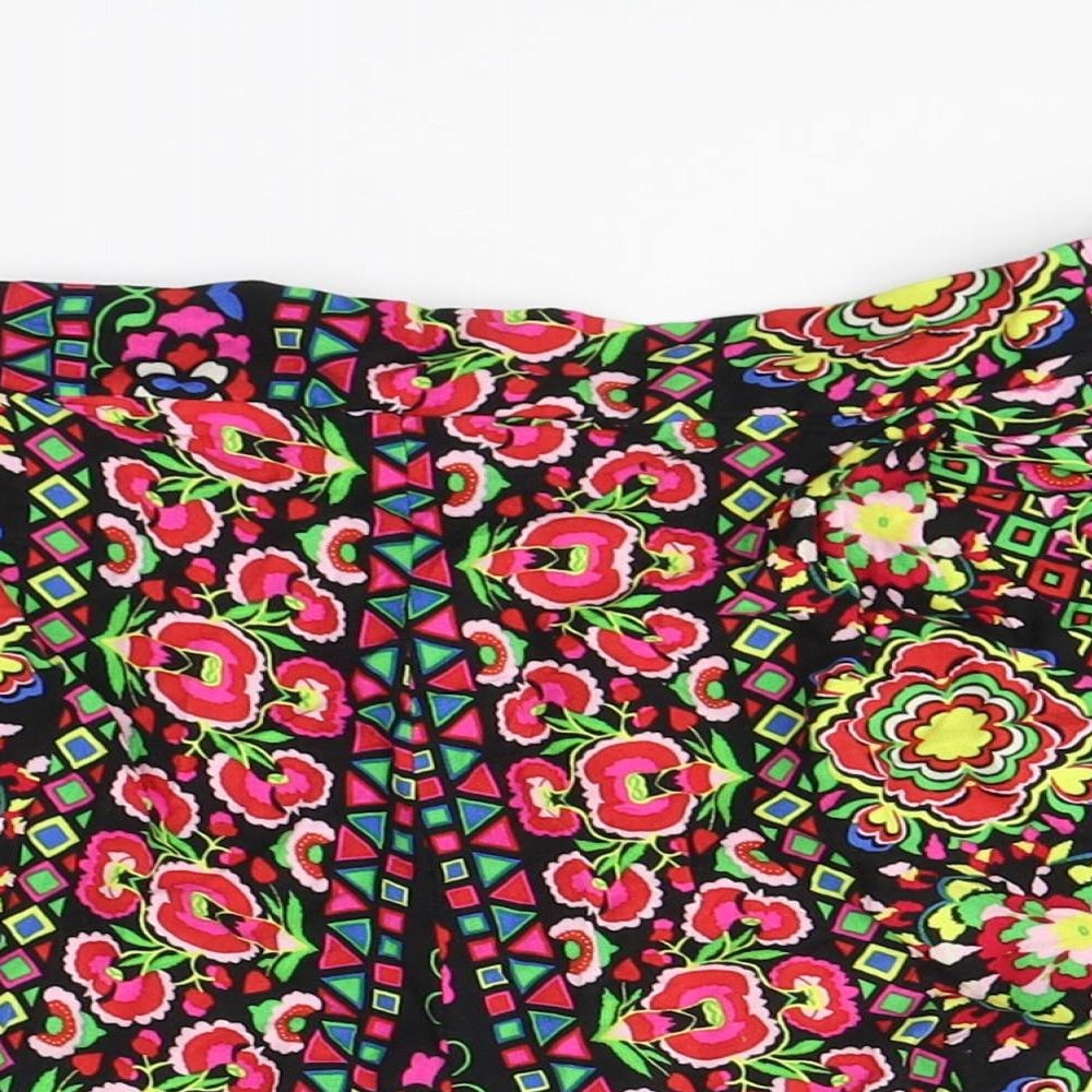 George Womens Multicoloured Floral Viscose Hot Pants Shorts Size 16 L3 in Regular