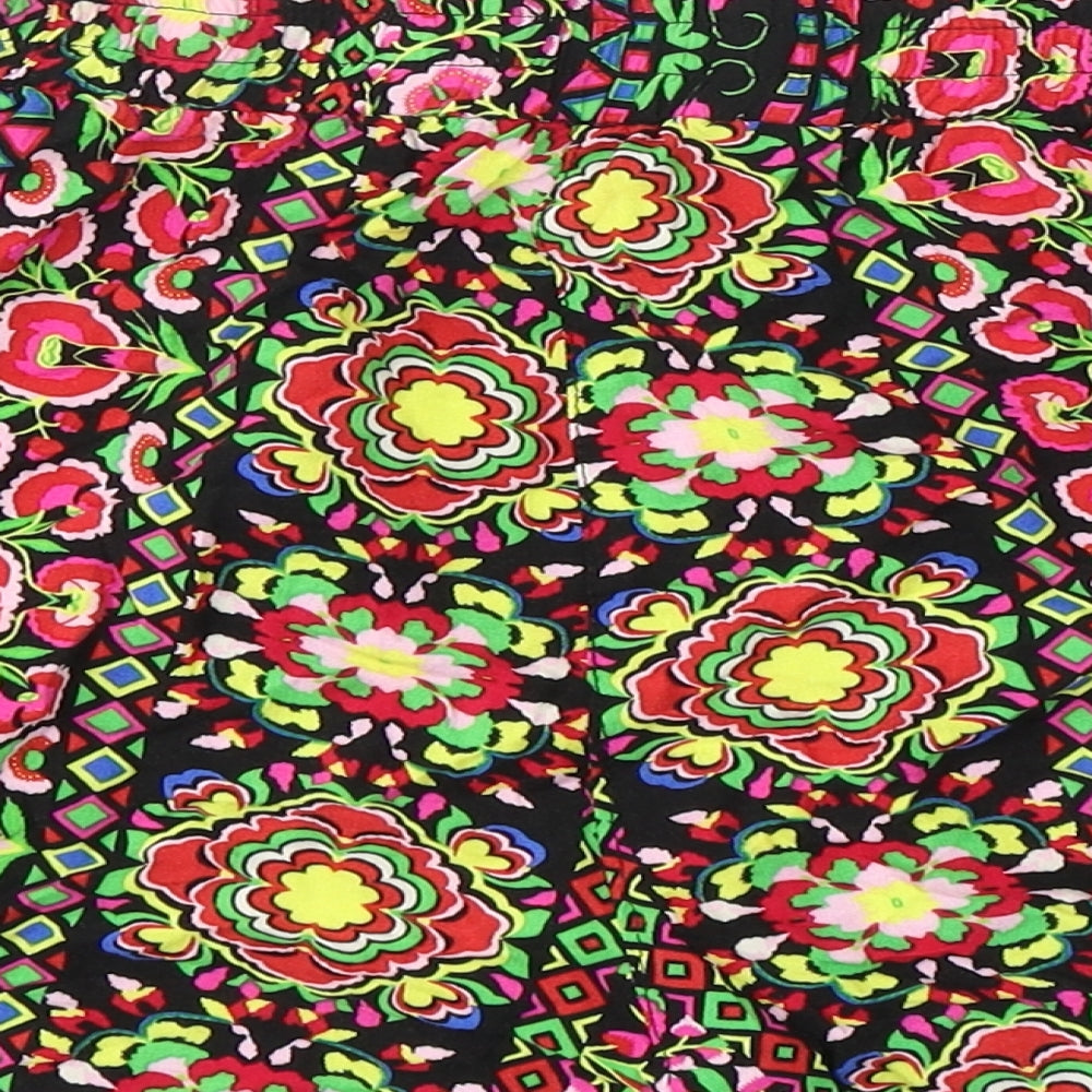 George Womens Multicoloured Floral Viscose Hot Pants Shorts Size 16 L3 in Regular
